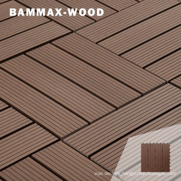 100% Recyclable Fireproof Double Sturdy Interlocking Outdoor WPC Deck Tiles with DIY Installation